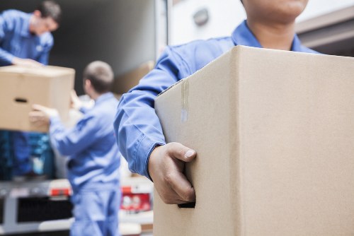 Removal team planning a flat move in Kingston town centre