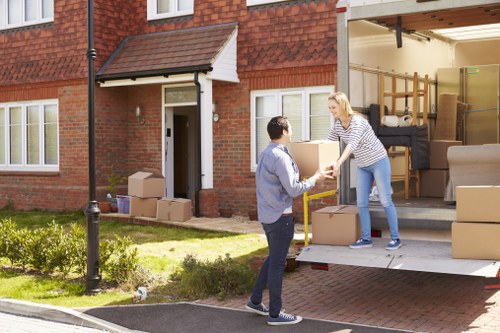 Preparing boxes and furniture for a Kingston man and van move