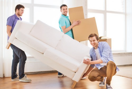 Commercial office relocation service in Kingston with desks and equipment