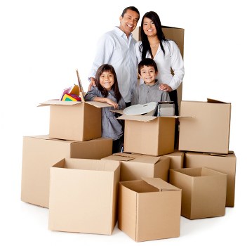 Residential and office furniture loaded into a moving truck in Kingston